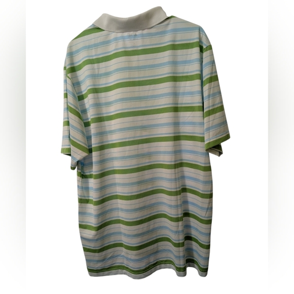 Adidas Climalite Polo in White, Blue, and Green - Picture 3 of 4